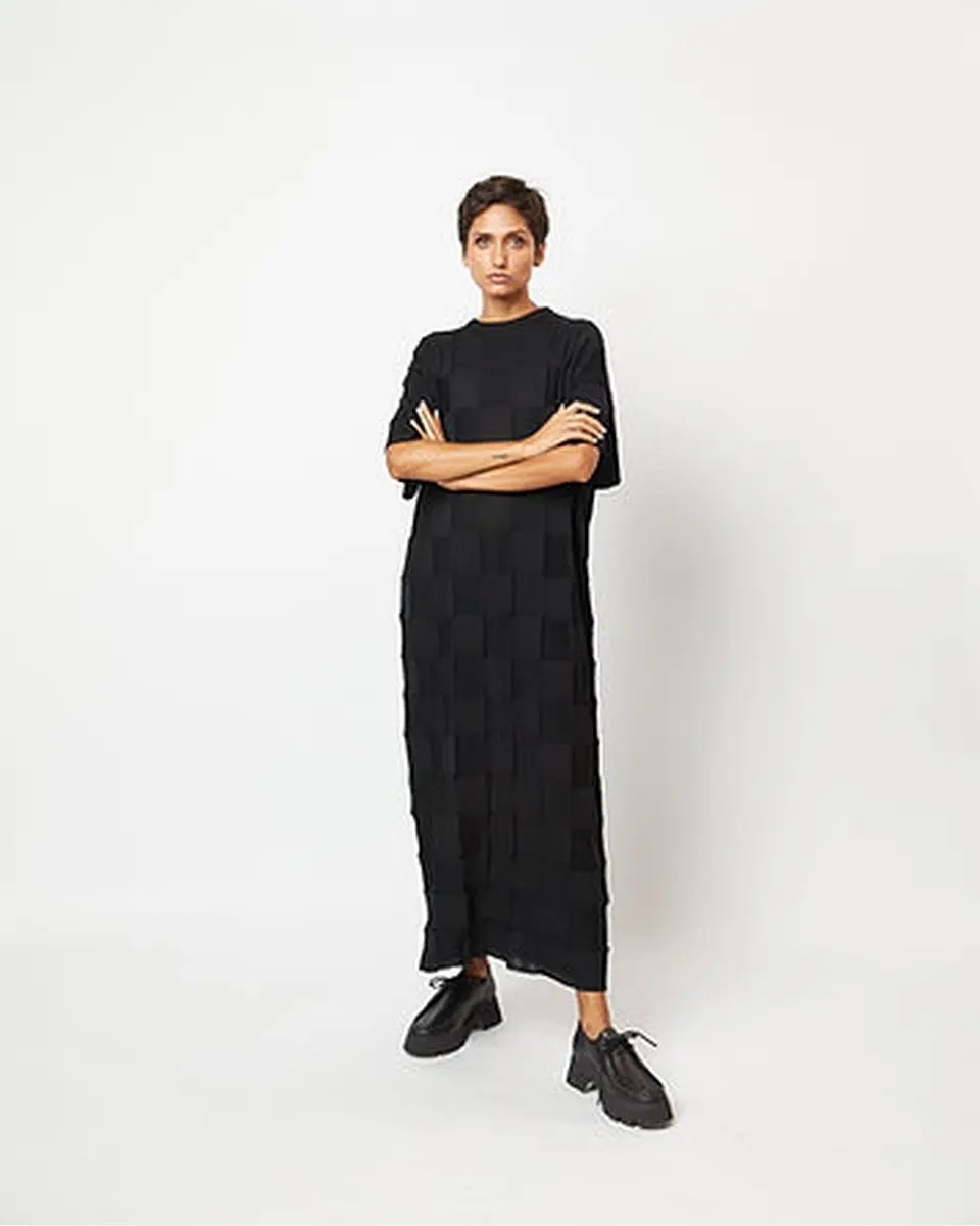 VESTIDO LONGO M/C BLOCOS