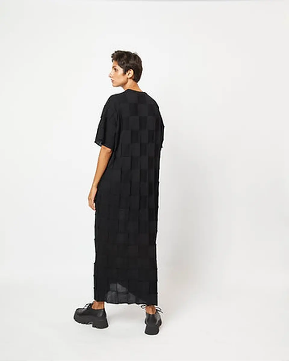 VESTIDO LONGO M/C BLOCOS