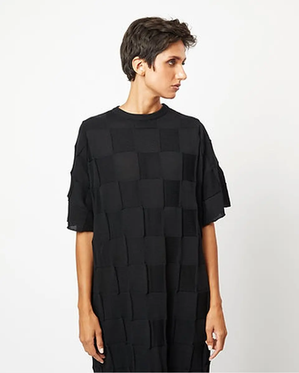 VESTIDO LONGO M/C BLOCOS
