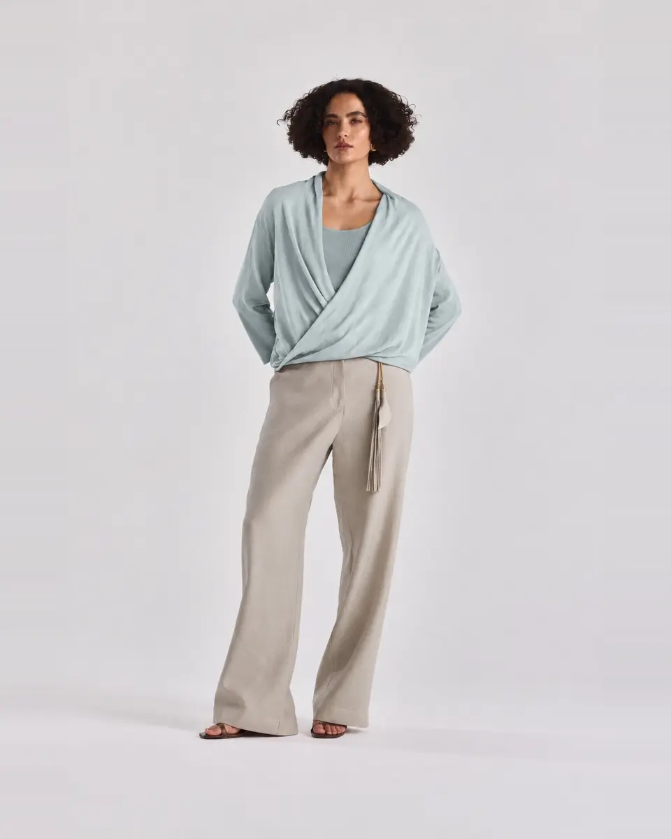 BLUSA TORÇÃO COM MANGA LONGA