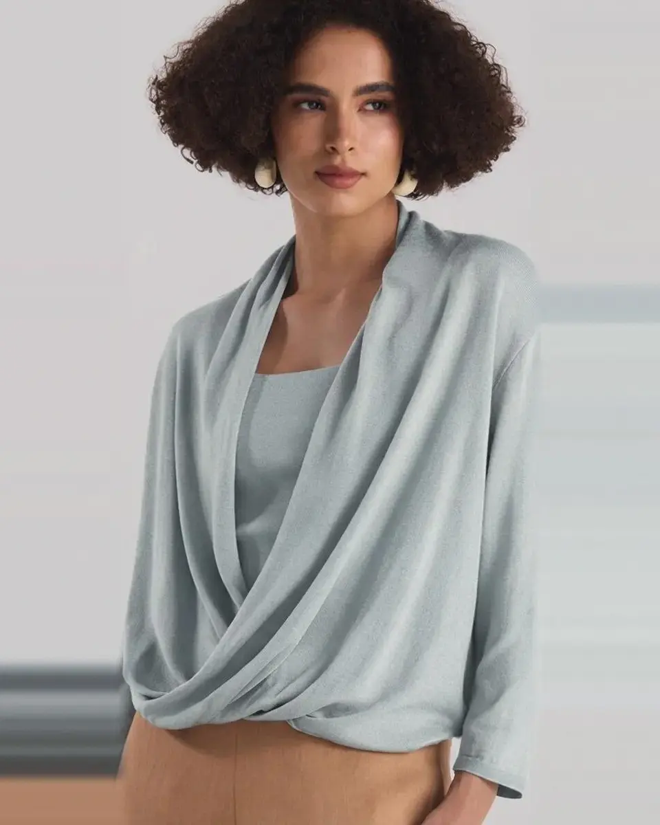 BLUSA TORÇÃO COM MANGA LONGA