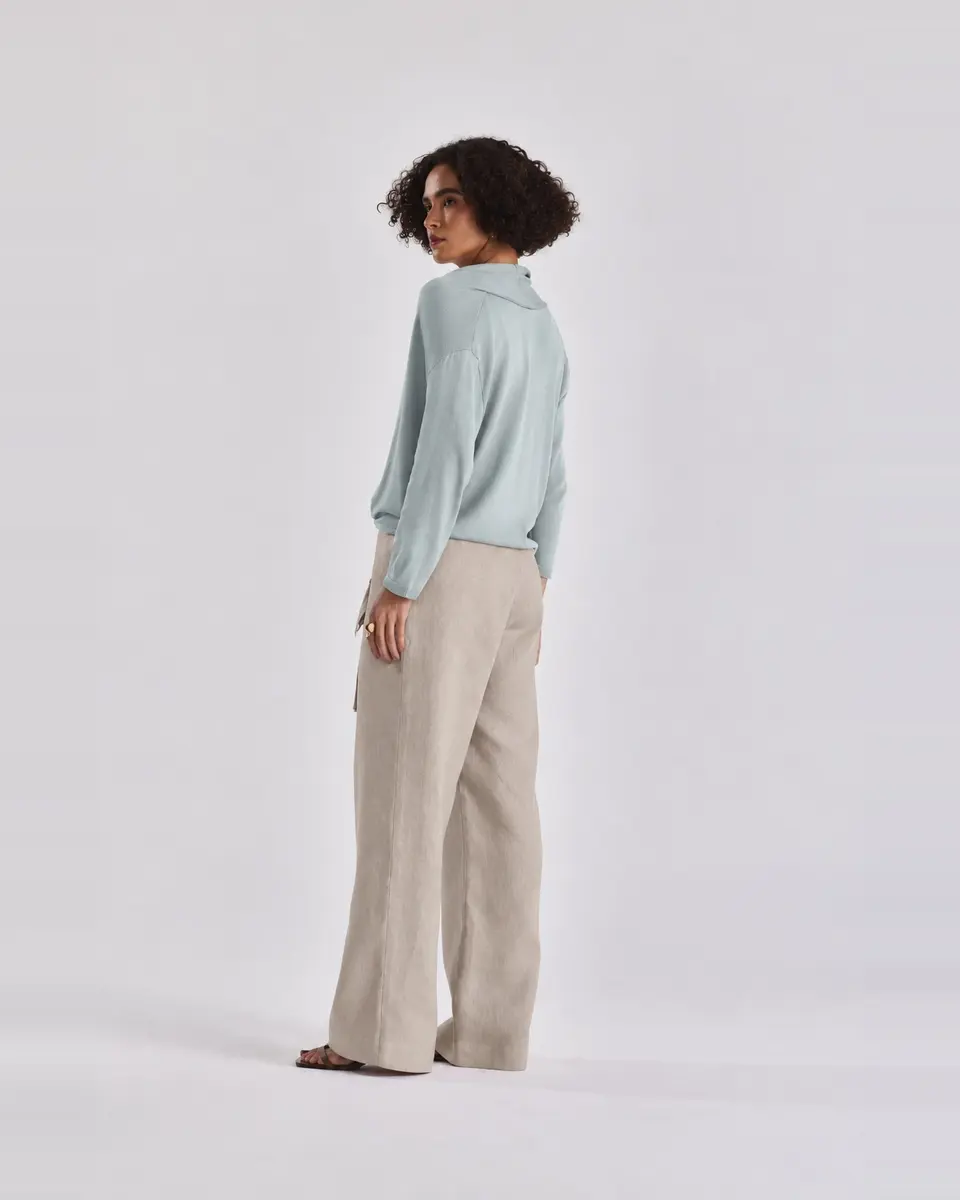 BLUSA TORÇÃO COM MANGA LONGA