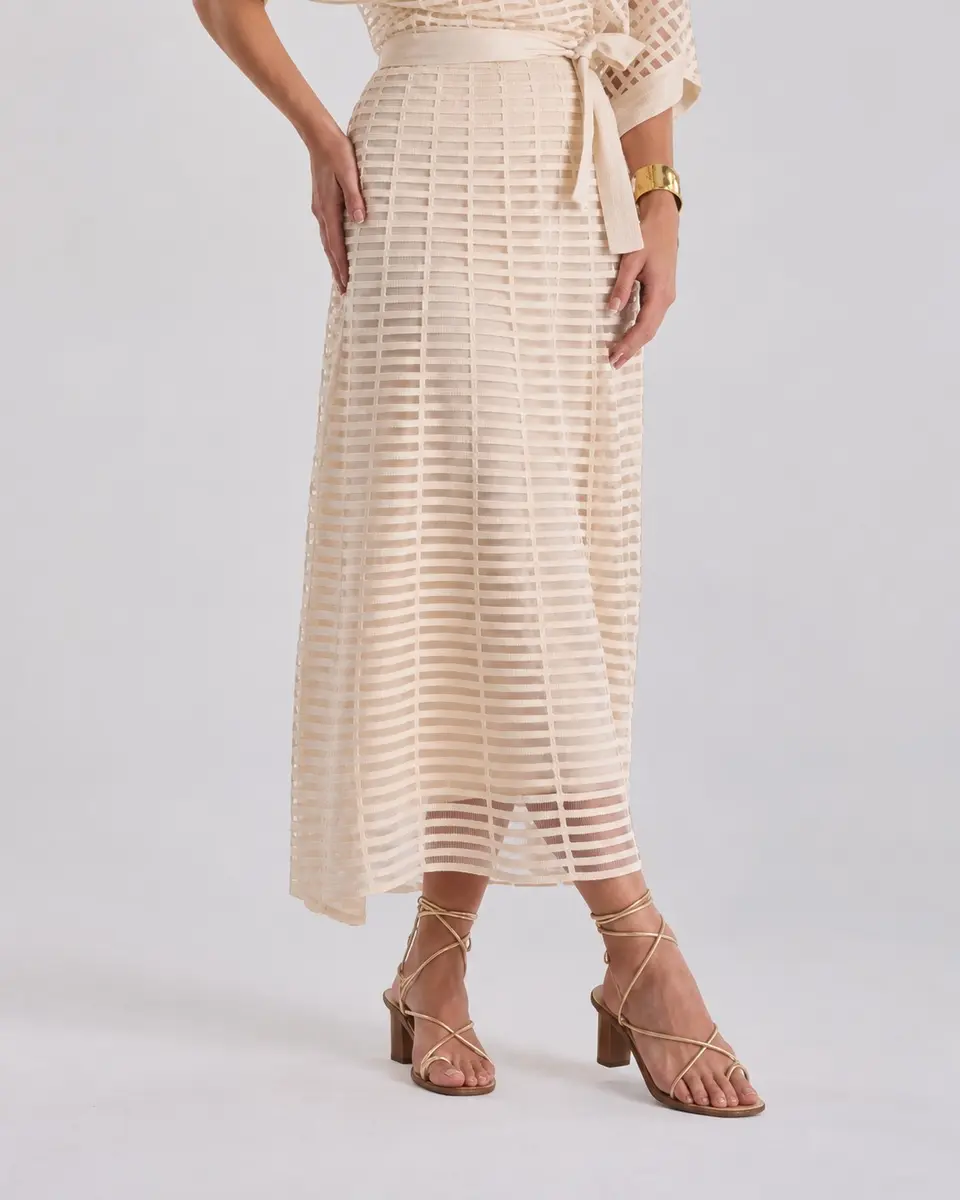 SAIA GODE DE TRICOT TRANSPARENCIA GRID