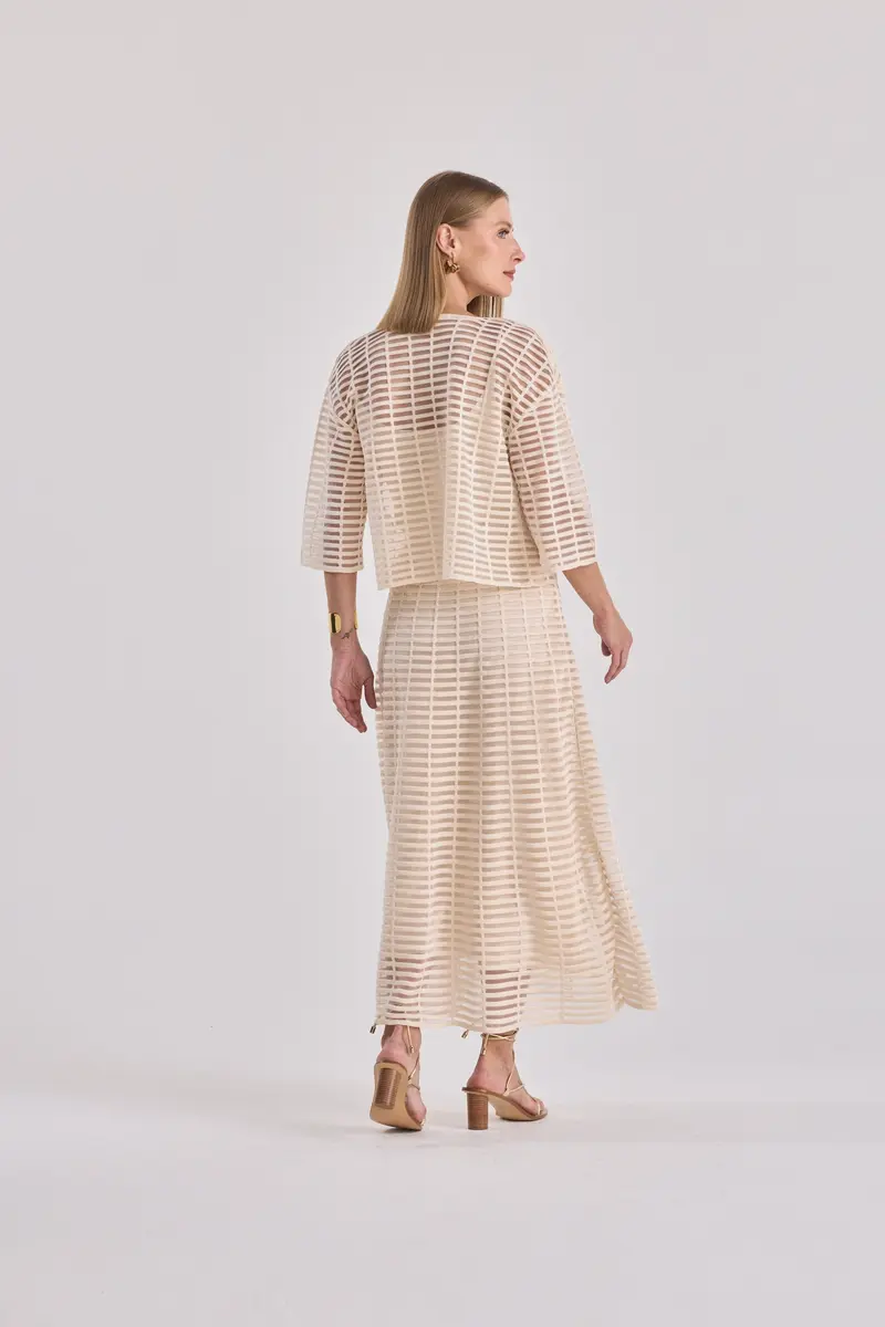 SAIA GODE DE TRICOT TRANSPARENCIA GRID