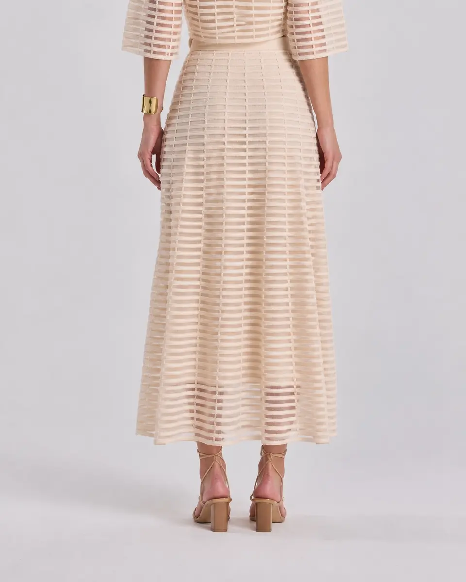 SAIA GODE DE TRICOT TRANSPARENCIA GRID